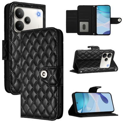 Rhombic Texture Flip Leather Phone Case with Lanyard, For Realme 16T 5G Global, For Realme C100 5G / C85 5G Global, For Realme 16 Pro+ 5G Global, For Realme 16 Pro 5G Global, For Realme P4x 5G / OnePlus Nord CE6 Lite, For Realme Note 70 4G / 70T 4G    ...