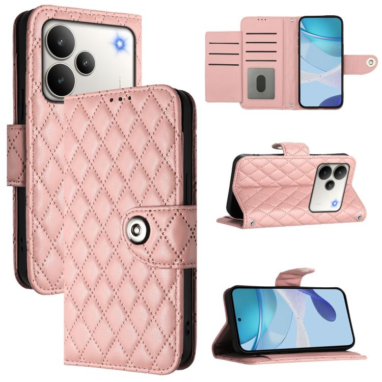 Rhombic Texture Flip Leather Phone Case with Lanyard, For Realme 16T 5G Global, For Realme C100 5G / C85 5G Global, For Realme 16 Pro+ 5G Global, For Realme 16 Pro 5G Global, For Realme P4x 5G / OnePlus Nord CE6 Lite, For Realme Note 70 4G / 70T 4G    ...