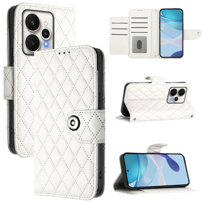 Rhombic Texture Flip Leather Phone Case with Lanyard, For Realme 16T 5G Global, For Realme C100 5G / C85 5G Global, For Realme 16 Pro+ 5G Global, For Realme 16 Pro 5G Global, For Realme P4x 5G / OnePlus Nord CE6 Lite, For Realme Note 70 4G / 70T 4G    ...