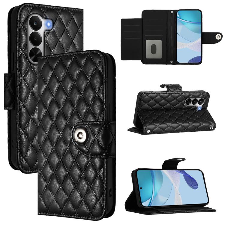 Rhombic Texture Flip Leather Phone Case with Lanyard, For Realme 16T 5G Global, For Realme C100 5G / C85 5G Global, For Realme 16 Pro+ 5G Global, For Realme 16 Pro 5G Global, For Realme P4x 5G / OnePlus Nord CE6 Lite, For Realme Note 70 4G / 70T 4G    ...