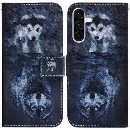 Coloured Drawing Flip Leather Phone Case, For Galaxy A57 5G, For Galaxy A37 5G / A36 5G, For Galaxy A27 5G, For Galaxy A07 4G / A06 4G / 5G, For Galaxy A36 5G / A56 5G, For Galaxy A26 5G, For Galaxy A16 5G