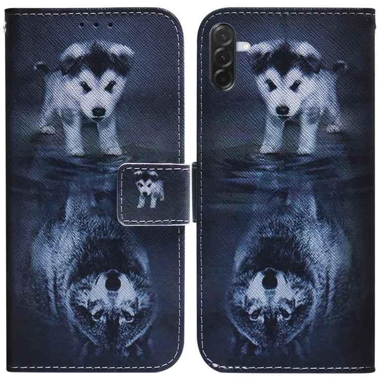 Coloured Drawing Flip Leather Phone Case, For Galaxy A57 5G, For Galaxy A37 5G / A36 5G, For Galaxy A27 5G, For Galaxy A07 4G / A06 4G / 5G, For Galaxy A36 5G / A56 5G, For Galaxy A26 5G, For Galaxy A16 5G