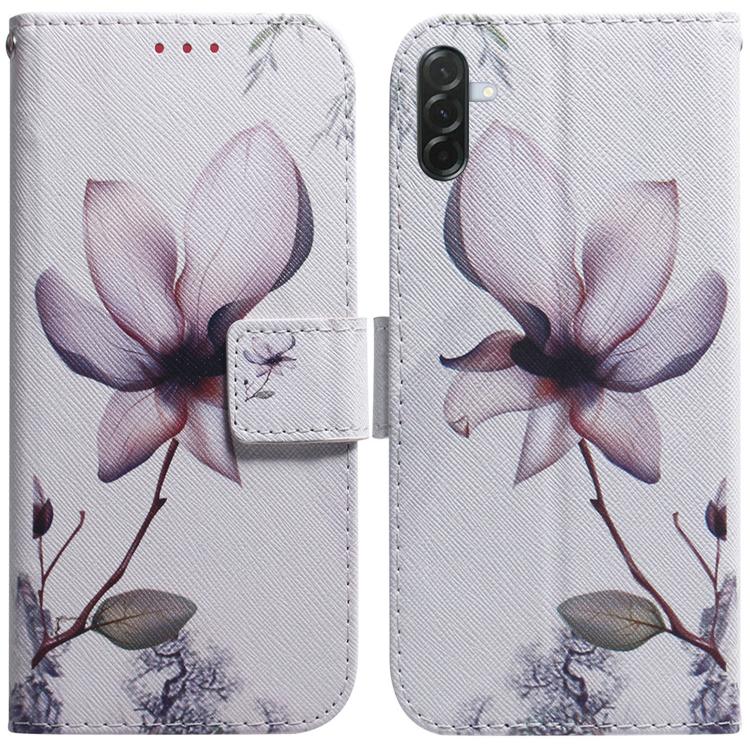 Coloured Drawing Flip Leather Phone Case, For Galaxy A57 5G, For Galaxy A37 5G / A36 5G, For Galaxy A27 5G, For Galaxy A07 4G / A06 4G / 5G, For Galaxy A36 5G / A56 5G, For Galaxy A26 5G, For Galaxy A16 5G
