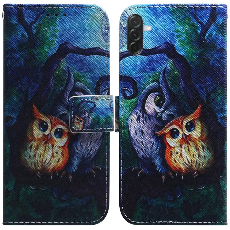 Coloured Drawing Flip Leather Phone Case, For Galaxy A57 5G, For Galaxy A37 5G / A36 5G, For Galaxy A27 5G, For Galaxy A07 4G / A06 4G / 5G, For Galaxy A36 5G / A56 5G, For Galaxy A26 5G, For Galaxy A16 5G