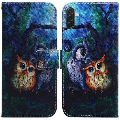 Coloured Drawing Flip Leather Phone Case, For Galaxy A57 5G, For Galaxy A37 5G / A36 5G, For Galaxy A27 5G, For Galaxy A07 4G / A06 4G / 5G, For Galaxy A36 5G / A56 5G, For Galaxy A26 5G, For Galaxy A16 5G