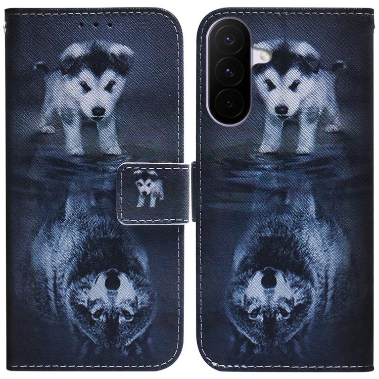 Coloured Drawing Flip Leather Phone Case, For Galaxy A57 5G, For Galaxy A37 5G / A36 5G, For Galaxy A27 5G, For Galaxy A07 4G / A06 4G / 5G, For Galaxy A36 5G / A56 5G, For Galaxy A26 5G, For Galaxy A16 5G