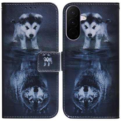 Coloured Drawing Flip Leather Phone Case, For Galaxy A57 5G, For Galaxy A37 5G / A36 5G, For Galaxy A27 5G, For Galaxy A07 4G / A06 4G / 5G, For Galaxy A36 5G / A56 5G, For Galaxy A26 5G, For Galaxy A16 5G