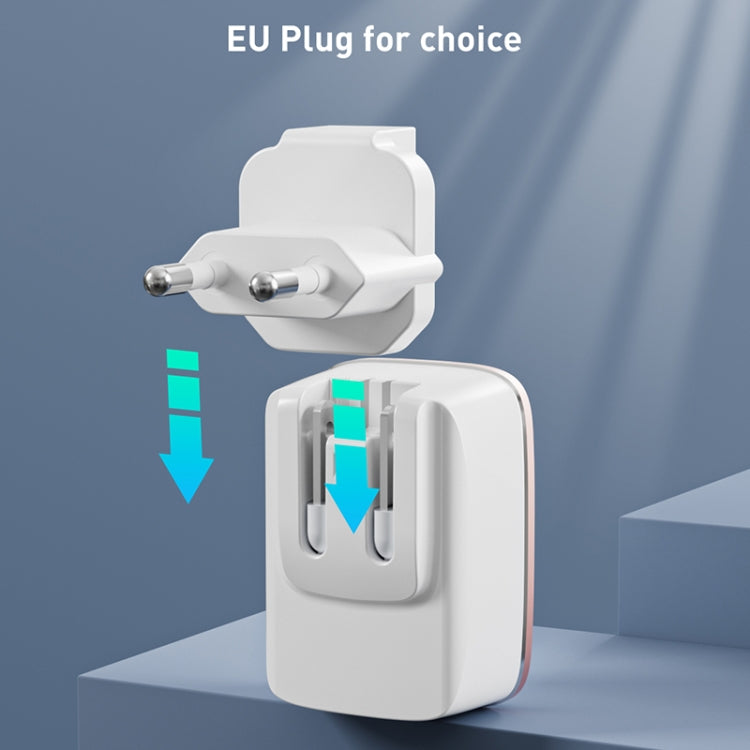 LDNIO A1204Q QC3.0 18W USB Fast Charger with 1m USB to USB-C / Type-C Cable, EU Plug, UK Plug, US Plug