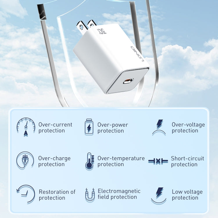 LDNIO A1508C PD30W USB-C / Type-C Fast Charger with 1m 8 Pin Cable