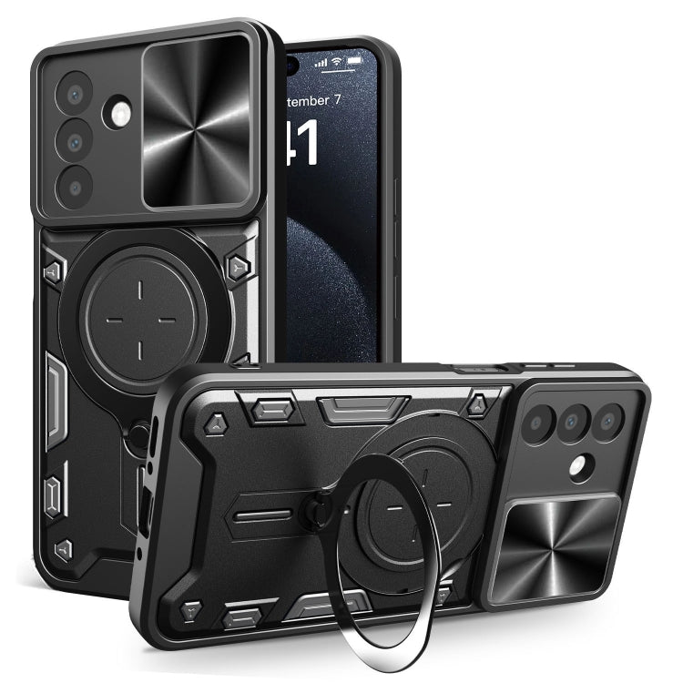 CD Texture Sliding Camshield Magnetic Holder Phone Case, For Galaxy A57 5G, For Samsung Galaxy A37 5G, For Galaxy A27 5G, For Samsung Galaxy A06 5G, For Samsung Galaxy A56 5G, For Samsung Galaxy A26 5G, For Samsung Galaxy A36 5G, For Samsung Galaxy A16...