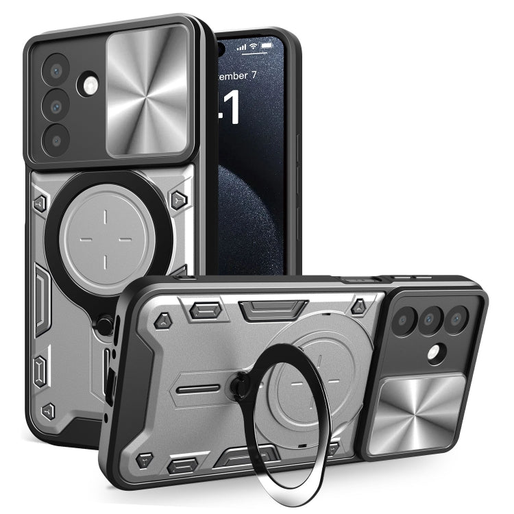 CD Texture Sliding Camshield Magnetic Holder Phone Case, For Galaxy A57 5G, For Samsung Galaxy A37 5G, For Galaxy A27 5G, For Samsung Galaxy A06 5G, For Samsung Galaxy A56 5G, For Samsung Galaxy A26 5G, For Samsung Galaxy A36 5G, For Samsung Galaxy A16...