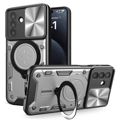 CD Texture Sliding Camshield Magnetic Holder Phone Case, For Galaxy A57 5G, For Samsung Galaxy A37 5G, For Galaxy A27 5G, For Samsung Galaxy A06 5G, For Samsung Galaxy A56 5G, For Samsung Galaxy A26 5G, For Samsung Galaxy A36 5G, For Samsung Galaxy A16...