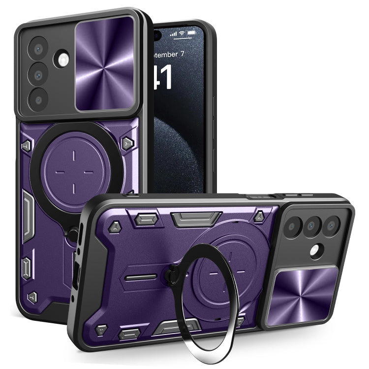 CD Texture Sliding Camshield Magnetic Holder Phone Case, For Galaxy A57 5G, For Samsung Galaxy A37 5G, For Galaxy A27 5G, For Samsung Galaxy A06 5G, For Samsung Galaxy A56 5G, For Samsung Galaxy A26 5G, For Samsung Galaxy A36 5G, For Samsung Galaxy A16...
