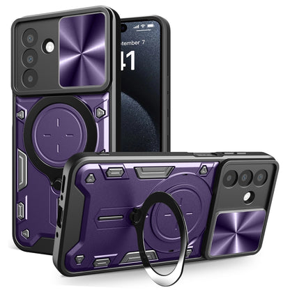 CD Texture Sliding Camshield Magnetic Holder Phone Case, For Galaxy A57 5G, For Samsung Galaxy A37 5G, For Galaxy A27 5G, For Samsung Galaxy A06 5G, For Samsung Galaxy A56 5G, For Samsung Galaxy A26 5G, For Samsung Galaxy A36 5G, For Samsung Galaxy A16...