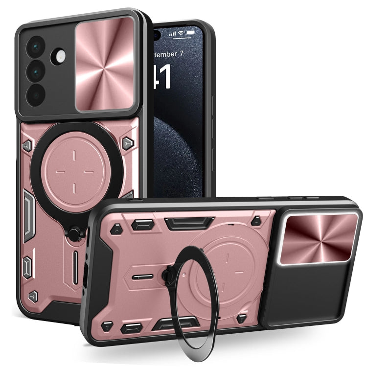 CD Texture Sliding Camshield Magnetic Holder Phone Case, For Galaxy A57 5G, For Samsung Galaxy A37 5G, For Galaxy A27 5G, For Samsung Galaxy A06 5G, For Samsung Galaxy A56 5G, For Samsung Galaxy A26 5G, For Samsung Galaxy A36 5G, For Samsung Galaxy A16...