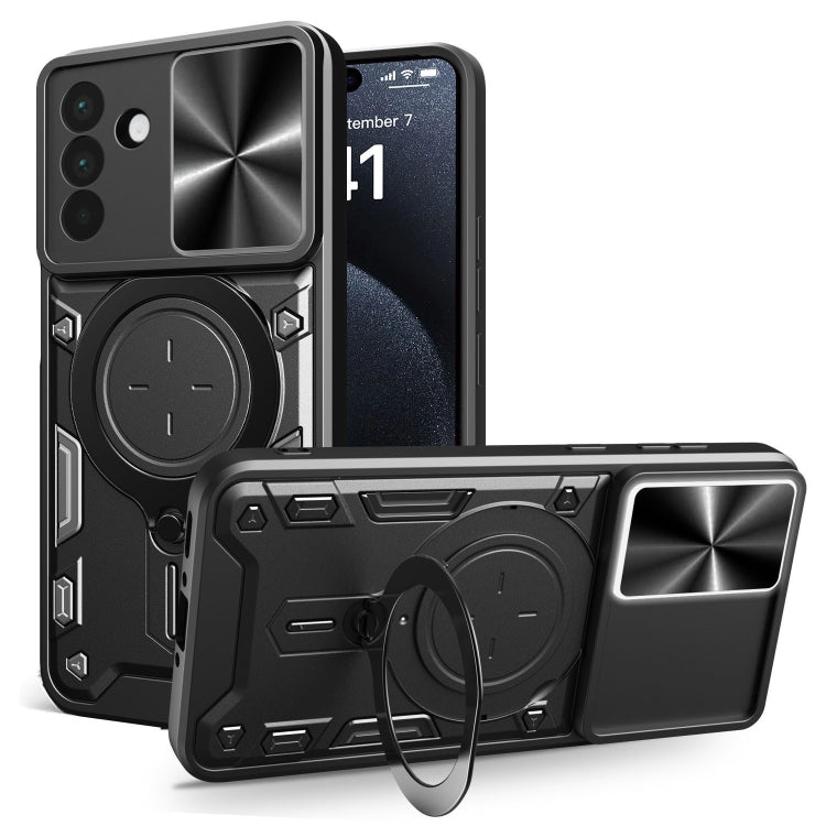 CD Texture Sliding Camshield Magnetic Holder Phone Case, For Galaxy A57 5G, For Samsung Galaxy A37 5G, For Galaxy A27 5G, For Samsung Galaxy A06 5G, For Samsung Galaxy A56 5G, For Samsung Galaxy A26 5G, For Samsung Galaxy A36 5G, For Samsung Galaxy A16...