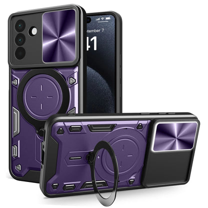 CD Texture Sliding Camshield Magnetic Holder Phone Case, For Galaxy A57 5G, For Samsung Galaxy A37 5G, For Galaxy A27 5G, For Samsung Galaxy A06 5G, For Samsung Galaxy A56 5G, For Samsung Galaxy A26 5G, For Samsung Galaxy A36 5G, For Samsung Galaxy A16...