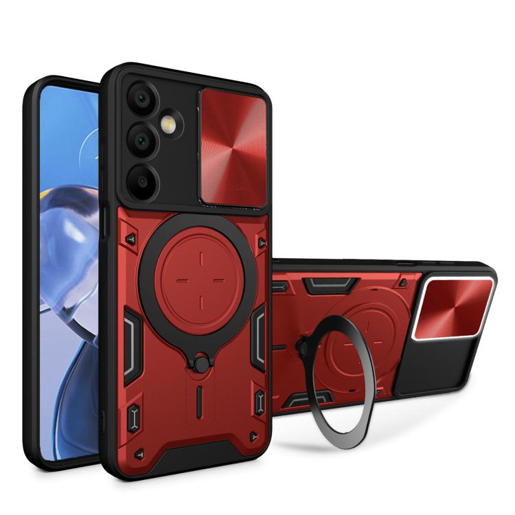 CD Texture Sliding Camshield Magnetic Holder Phone Case, For Galaxy A57 5G, For Samsung Galaxy A37 5G, For Galaxy A27 5G, For Samsung Galaxy A06 5G, For Samsung Galaxy A56 5G, For Samsung Galaxy A26 5G, For Samsung Galaxy A36 5G, For Samsung Galaxy A16...