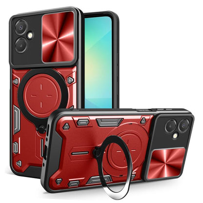 CD Texture Sliding Camshield Magnetic Holder Phone Case, For Galaxy A57 5G, For Samsung Galaxy A37 5G, For Galaxy A27 5G, For Samsung Galaxy A06 5G, For Samsung Galaxy A56 5G, For Samsung Galaxy A26 5G, For Samsung Galaxy A36 5G, For Samsung Galaxy A16...