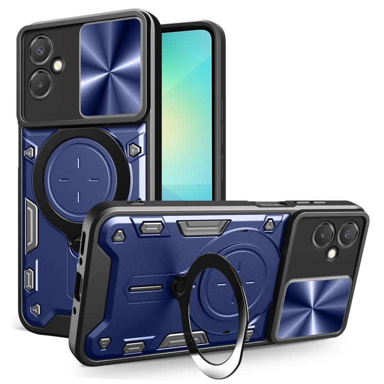 CD Texture Sliding Camshield Magnetic Holder Phone Case, For Galaxy A57 5G, For Samsung Galaxy A37 5G, For Galaxy A27 5G, For Samsung Galaxy A06 5G, For Samsung Galaxy A56 5G, For Samsung Galaxy A26 5G, For Samsung Galaxy A36 5G, For Samsung Galaxy A16...
