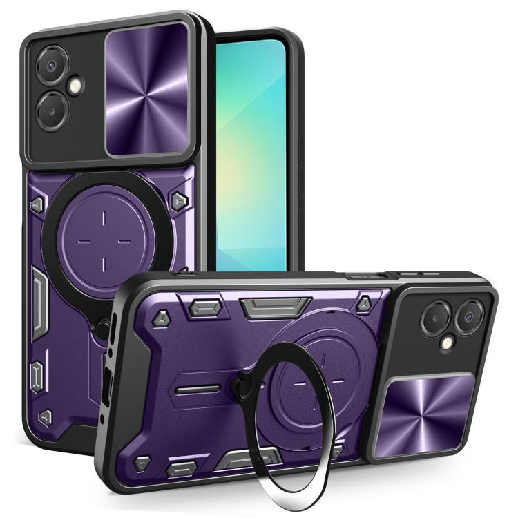 CD Texture Sliding Camshield Magnetic Holder Phone Case, For Galaxy A57 5G, For Samsung Galaxy A37 5G, For Galaxy A27 5G, For Samsung Galaxy A06 5G, For Samsung Galaxy A56 5G, For Samsung Galaxy A26 5G, For Samsung Galaxy A36 5G, For Samsung Galaxy A16...