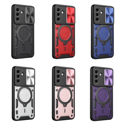 CD Texture Sliding Camshield Magnetic Holder Phone Case, For Galaxy A57 5G, For Samsung Galaxy A37 5G, For Galaxy A27 5G, For Samsung Galaxy A06 5G, For Samsung Galaxy A56 5G, For Samsung Galaxy A26 5G, For Samsung Galaxy A36 5G, For Samsung Galaxy A16...