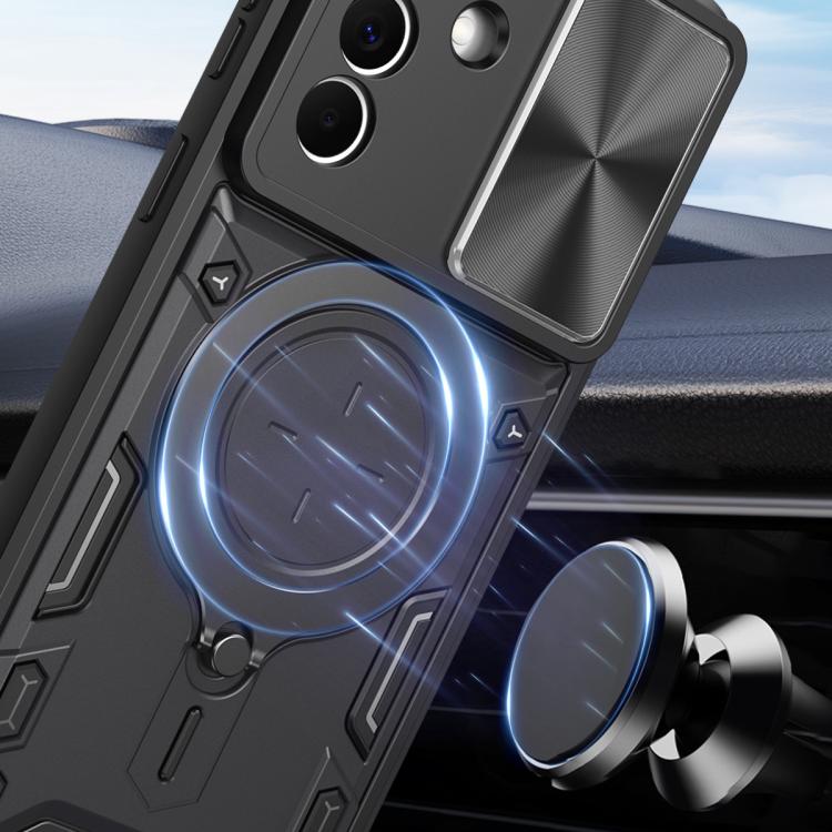 CD Texture Sliding Camshield Magnetic Holder Phone Case, For Galaxy A57 5G, For Samsung Galaxy A37 5G, For Galaxy A27 5G, For Samsung Galaxy A06 5G, For Samsung Galaxy A56 5G, For Samsung Galaxy A26 5G, For Samsung Galaxy A36 5G, For Samsung Galaxy A16...