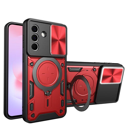 CD Texture Sliding Camshield Magnetic Holder Phone Case, For Galaxy A57 5G, For Samsung Galaxy A37 5G, For Galaxy A27 5G, For Samsung Galaxy A06 5G, For Samsung Galaxy A56 5G, For Samsung Galaxy A26 5G, For Samsung Galaxy A36 5G, For Samsung Galaxy A16...