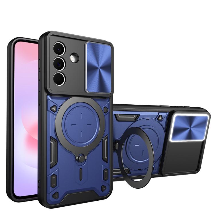 CD Texture Sliding Camshield Magnetic Holder Phone Case, For Galaxy A57 5G, For Samsung Galaxy A37 5G, For Galaxy A27 5G, For Samsung Galaxy A06 5G, For Samsung Galaxy A56 5G, For Samsung Galaxy A26 5G, For Samsung Galaxy A36 5G, For Samsung Galaxy A16...