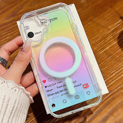 Gradient Color MagSafe Airbag Full Coverage Phone Case, For iPhone 18 Pro, For iPhone 18 Pro Max, For iPhone 16e / 17e, For iPhone 17 Pro Max, For iPhone 17 Pro, For iPhone 17, For iPhone Air, For iPhone 16 Pro Max, For iPhone 16 Pro, For iPhone 16 Plu...