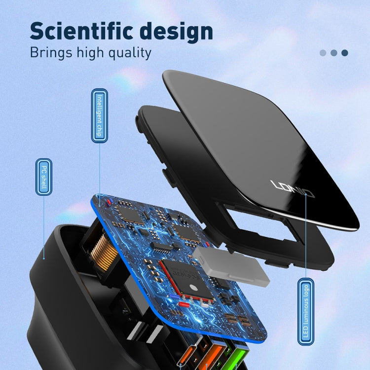 LDNIO Q334 32W Type-C + Dual USB Port Charger with 1m USB-C / Type-C to USB-C / Type-C Data Cable, EU Plug, UK Plug, US Plug