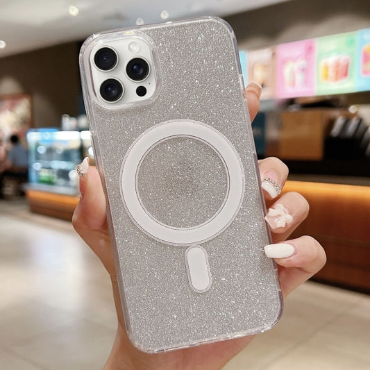 Acrylic Transparent Glitter MagSafe Phone Case, For iPhone 13 Pro, For iPhone 13, For iPhone 12 / 12 Pro, For iPhone 12 Pro Max, For iPhone 11 Pro Max, For iPhone 11, For iPhone 11 Pro, For iPhone XS / X, For iPhone XR, For iPhone XS Max