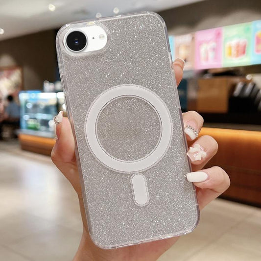 Acrylic Transparent Glitter MagSafe Phone Case, For iPhone 17e / 16e, For iPhone 17 Pro Max, For iPhone 17 Pro, For iPhone 17, For iPhone Air, For iPhone 16 Pro Max, For iPhone 16 Pro, For iPhone 16 Plus, For iPhone 16, For iPhone 15 Pro Max           ...
