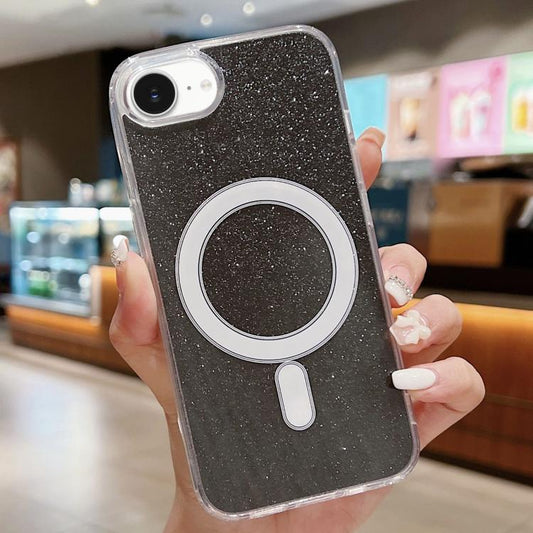Acrylic Transparent Glitter MagSafe Phone Case, For iPhone 17e / 16e, For iPhone 17 Pro Max, For iPhone 17 Pro, For iPhone 17, For iPhone Air, For iPhone 16 Pro Max, For iPhone 16 Pro, For iPhone 16 Plus, For iPhone 16, For iPhone 15 Pro Max           ...