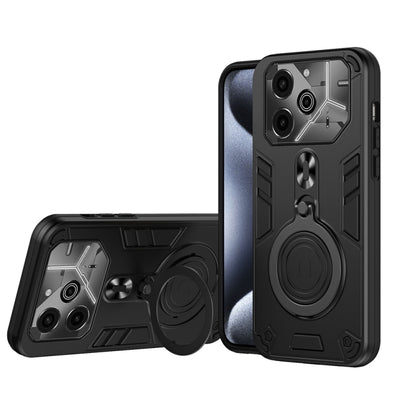 Metal Ring 360 Degree Rotating Holder PC Hybrid TPU Phone Case, For Tecno Pova 6, For Tecno Camon 30 Pro 5G, For Tecno Camon 30 4G