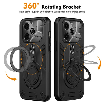 Metal Ring 360 Degree Rotating Holder PC Hybrid TPU Phone Case, For Tecno Pova 6, For Tecno Camon 30 Pro 5G, For Tecno Camon 30 4G