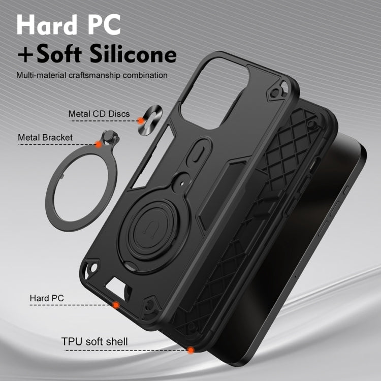 Metal Ring 360 Degree Rotating Holder PC Hybrid TPU Phone Case, For Tecno Pova 6, For Tecno Camon 30 Pro 5G, For Tecno Camon 30 4G