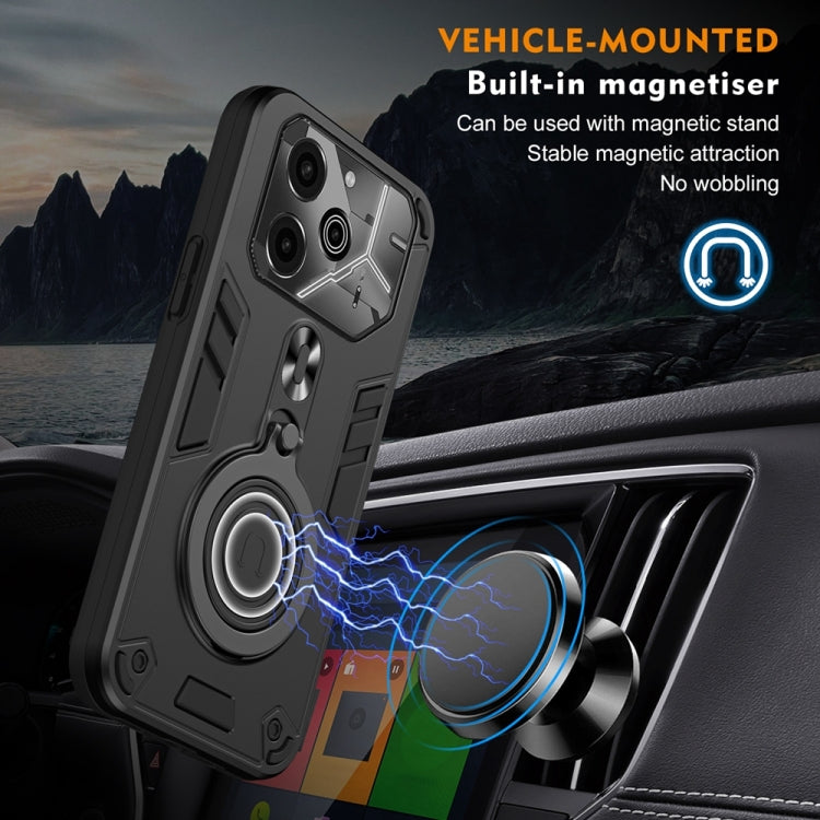 Metal Ring 360 Degree Rotating Holder PC Hybrid TPU Phone Case, For Tecno Pova 6, For Tecno Camon 30 Pro 5G, For Tecno Camon 30 4G
