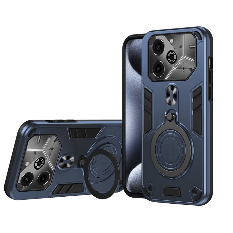 Metal Ring 360 Degree Rotating Holder PC Hybrid TPU Phone Case, For Tecno Pova 6, For Tecno Camon 30 Pro 5G, For Tecno Camon 30 4G