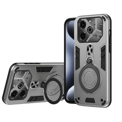 Metal Ring 360 Degree Rotating Holder PC Hybrid TPU Phone Case, For Tecno Pova 6, For Tecno Camon 30 Pro 5G, For Tecno Camon 30 4G