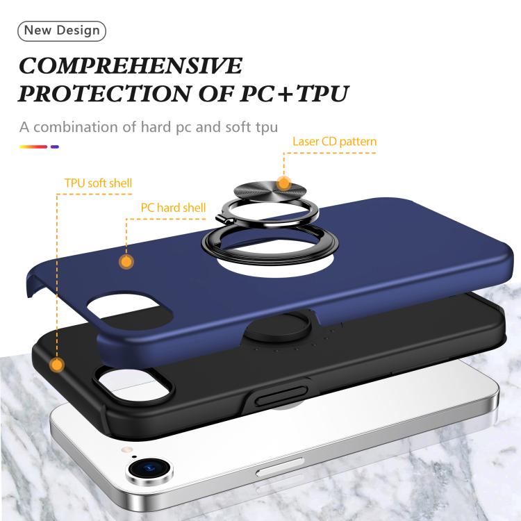 PC + TPU Magnetic Phone Case with Invisible Ring Holder, For iPhone 17e / 16e, For iPhone 17 Pro Max, For iPhone 17, For iPhone Air, For iPhone 16 Pro Max, For iPhone 16 Pro, For iPhone 16 Plus, For iPhone 16
