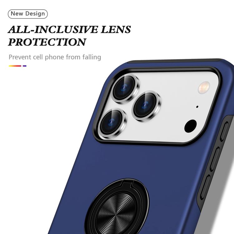 Coque de téléphone magnétique en PC + TPU avec support annulaire invisible, Pour iPhone 17e / 16e, Pour iPhone 17 Pro Max, Pour iPhone 17, Pour iPhone Air, Pour iPhone 16 Pro Max, Pour iPhone 16 Pro, Pour iPhone 16 Plus, Pour iPhone 16