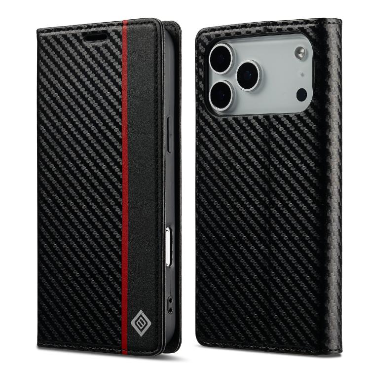 LC.IMEEKE Carbon Fiber Leather Phone Case, For iPhone 17e / 16e, For iPhone 17 Pro Max, For iPhone 17 Pro, For iPhone 17, For iPhone Air, For iPhone 16 Pro Max, For iPhone 16 Pro, For iPhone 16 Plus, For iPhone 16