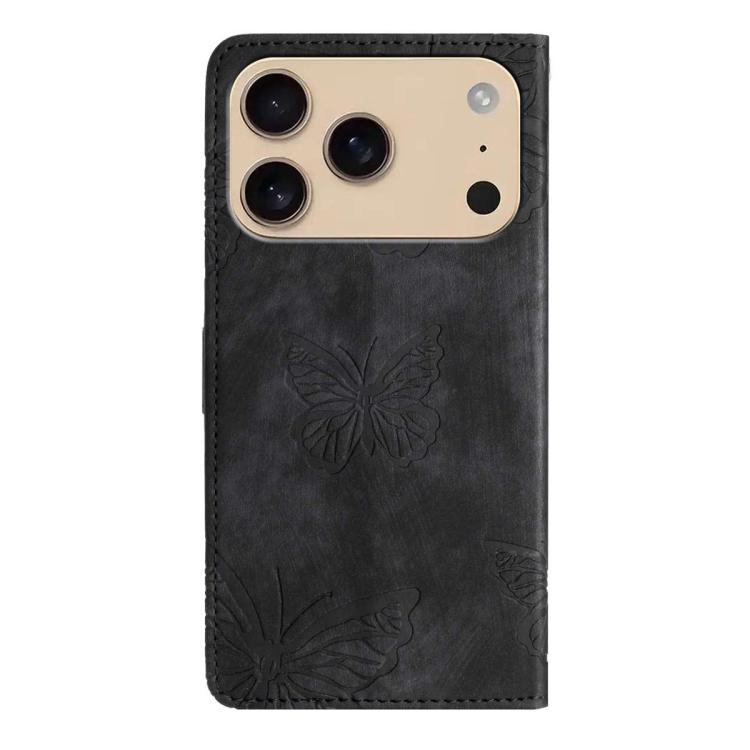 Skin-feel Embossed Butterfly Leather Phone Case, For iPhone 18 Pro / 17 Pro, For iPhone 18 Pro Max / 17 Pro Max, For iPhone 17, For iPhone Air, For iPhone 16 Pro Max, For iPhone 16 Pro, For iPhone 16 Plus, For iPhone 16