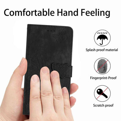 Skin-feel Embossed Butterfly Leather Phone Case, For iPhone 18 Pro / 17 Pro, For iPhone 18 Pro Max / 17 Pro Max, For iPhone 17, For iPhone Air, For iPhone 16 Pro Max, For iPhone 16 Pro, For iPhone 16 Plus, For iPhone 16