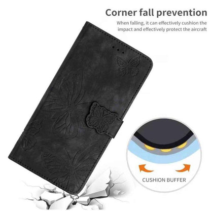 Skin-feel Embossed Butterfly Leather Phone Case, For iPhone 18 Pro / 17 Pro, For iPhone 18 Pro Max / 17 Pro Max, For iPhone 17, For iPhone Air, For iPhone 16 Pro Max, For iPhone 16 Pro, For iPhone 16 Plus, For iPhone 16