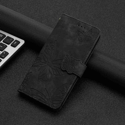 Skin-feel Embossed Butterfly Leather Phone Case