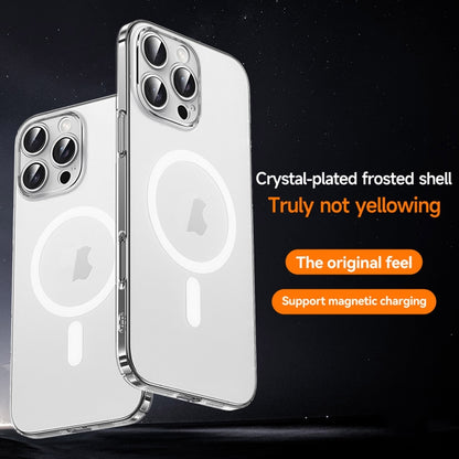 SULADA Crystal Sand Series Electroplating Frosted MagSafe Magnetic Phone Case, For iPhone 17 Pro Max, For iPhone 17 Pro, For iPhone 17, For iPhone 16 Pro Max, For iPhone 16 Pro, For iPhone 16 Plus, For iPhone 16, For iPhone 15 Pro Max, For iPhone 15 Pr...
