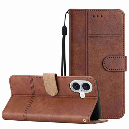 Cowhide Texture Stitching Leather Phone Case, For iPhone 17 Pro Max, For iPhone 17 Pro, For iPhone 17, For iPhone Air, For iPhone 16 Pro Max, For iPhone 16 Pro, For iPhone 16 Plus, For iPhone 16