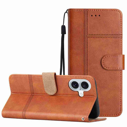 Cowhide Texture Stitching Leather Phone Case, For iPhone 17 Pro Max, For iPhone 17 Pro, For iPhone 17, For iPhone Air, For iPhone 16 Pro Max, For iPhone 16 Pro, For iPhone 16 Plus, For iPhone 16